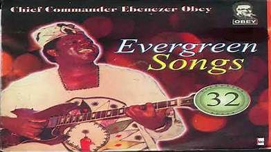 Musical waveform and guitar artwork for Yorùbá jùjú, fújì, and Afrobeat music culture.